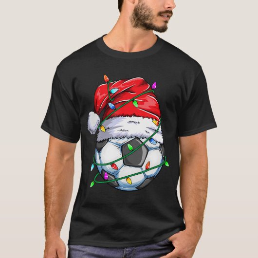 Sportontwerp voor Santa Voetbal - Kerstvoetbal T-shirt (Voorkant)
