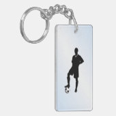 Sportontwerp voor voetzoekers sleutelhanger (Voorkant Links)
