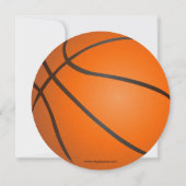 Sportpartij Basketball Thematische uitnodiging (Achterkant)