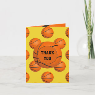 Sportpartij Basketball Thuis Hartelijk dank Bedankkaart