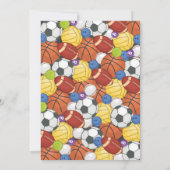 Sportpartij Birthday-uitnodigingen met foto Kaart (Achterkant)