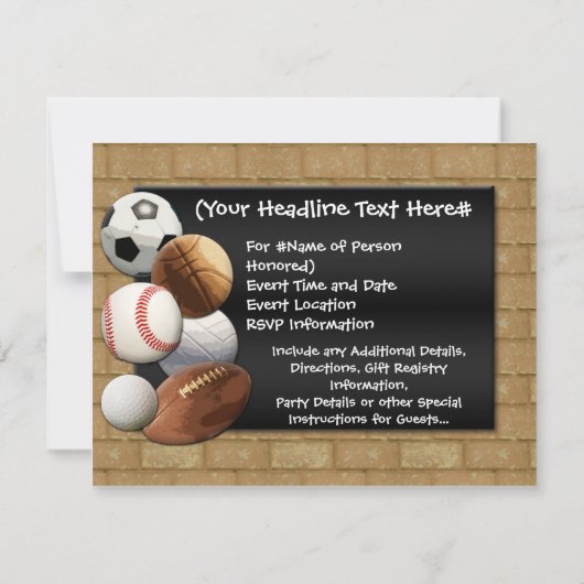 Sportpartij Kaart (Achterkant)