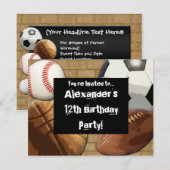 Sportpartij Kaart (Voorkant / Achterkant)