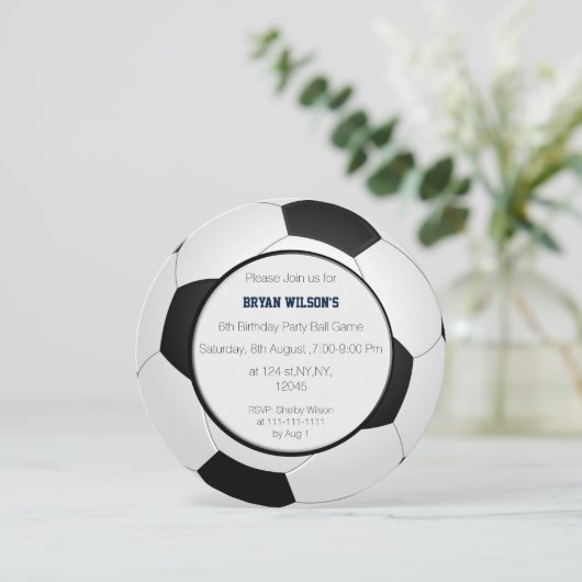 Sportpartij: themafoto Soccer nodigt uit Kaart (Staand voorkant)