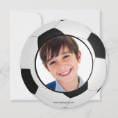 Sportpartij: themafoto Soccer nodigt uit Kaart (Achterkant)