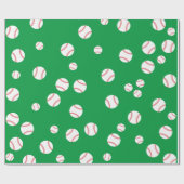 Sportpartij voor honkbal 1e verjaardag cadeaupapier (Vlak)