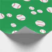 Sportpartij voor honkbal 1e verjaardag cadeaupapier (Hoek)