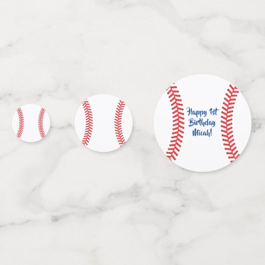 Sportpartij voor honkbal 1e verjaardag confetti (Voorkanten)