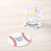 Sportpartij voor honkbal ronde kartonnen onderzetter (Insitu)