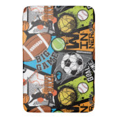 Sportpatroon met ballen badmat (Voorkant Verticaal)