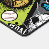 Sportpatroon met ballen bureaumat (Hoek)