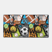 Sportpatroon met ballen bureaumat (Voorkant)