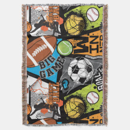 Sportpatroon met ballen deken
