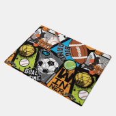 Sportpatroon met ballen deurmat (Schuin)