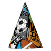 Sportpatroon met ballen feesthoedjes (Voorkant)