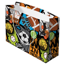 Sportpatroon met ballen groot cadeauzakje