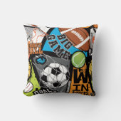 Sportpatroon met ballen kussen (Voorkant)