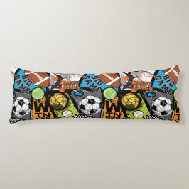 Sportpatroon met ballen lichaamskussen