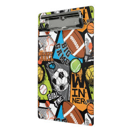 Sportpatroon met ballen mini klembord