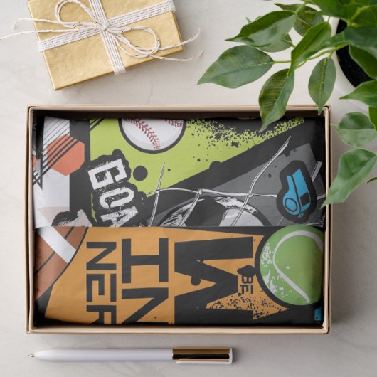 Sportpatroon met ballen tissuepapier (Geschenk)