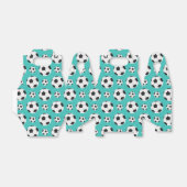 sportpatroon met schattig betegeld voetbal bedankdoosjes (Uitgevouwen)