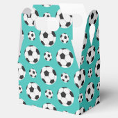 sportpatroon met schattig betegeld voetbal bedankdoosjes (Geopend)