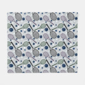 Sportpatroon voor tennisfans. fleece deken (Voorkant (Horizontaal))