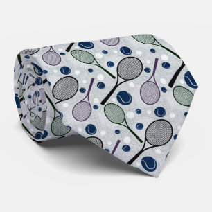 Sportpatroon voor tennisfans. stropdas