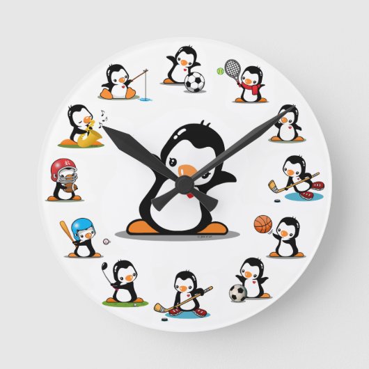 Sportpinguins Ronde Klok (Voorkant)