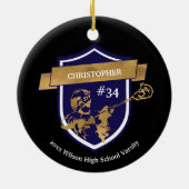 Sportprijs voor Lacrosse Player Team Keramisch Ornament (Achterkant)