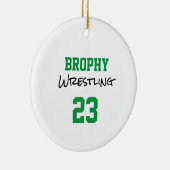 Sportprogramma's voor SCHOOL-kleuren - SPORTNUMMER Keramisch Ornament (Rechts)