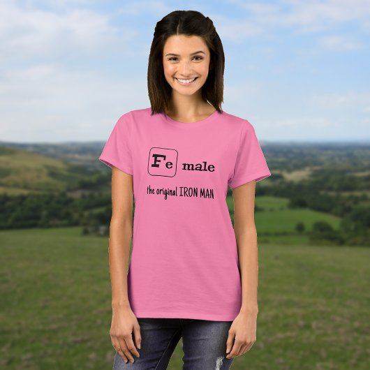 Sportpun ijzerelement Fe mannetje T-shirt