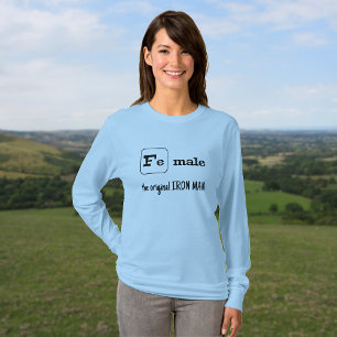 Sportpun vrouw ijzerelement t-shirt