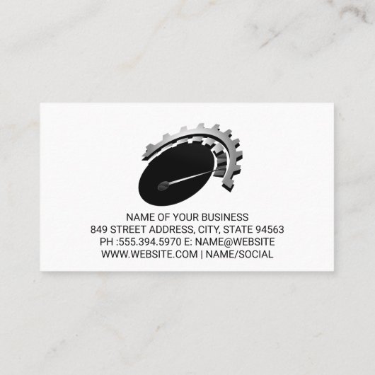 Sportraceauto | Digitale achtergrond Visitekaartje (Achterkant)