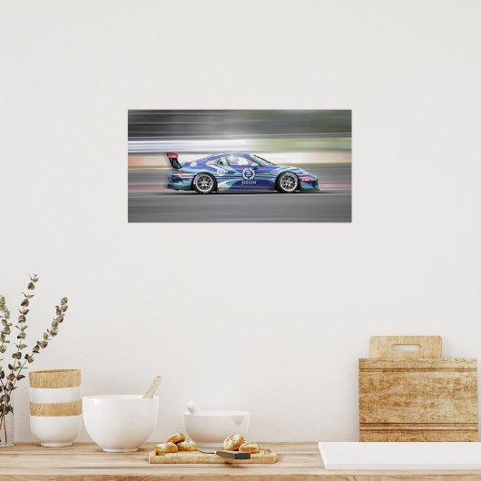 Sportraceauto Poster (Keuken)