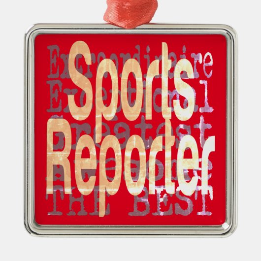 Sportreporter Extraordinaire Metalen Ornament (Voorkant)