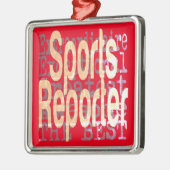 Sportreporter Extraordinaire Metalen Ornament (Links)