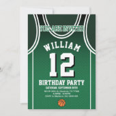 Sports 12 Birthday Party Invitation Kaart (Voorkant)