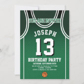 Sports 13 Birthday Party Invitation Kaart (Voorkant)