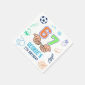 Sports 6 7 Meme Trend Six Seven Birthday Party Servet (Hoek)