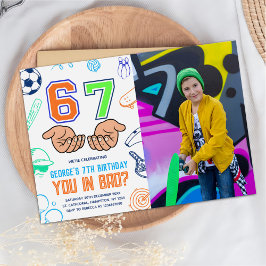 Sports 6 7 Meme Trend Six Seven Birthday Photo Kaart