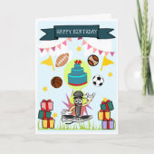 Sports & All Star Birthday Card Feestdagen Kaart (Voorkant)