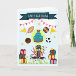 Sports & All Star Birthday Card Feestdagen Kaart