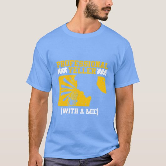 Sports Announcer Commentator Professional Yeller f T-shirt (Voorkant)