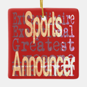 Sports Announcer Extraordinaire Keramisch Ornament