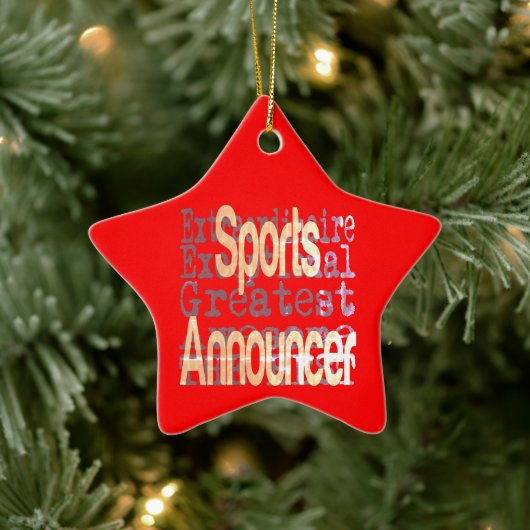 Sports Announcer Extraordinaire Keramisch Ornament (Boom)