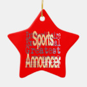 Sports Announcer Extraordinaire Keramisch Ornament (Voorkant)