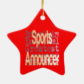 Sports Announcer Extraordinaire Keramisch Ornament (Achterkant)