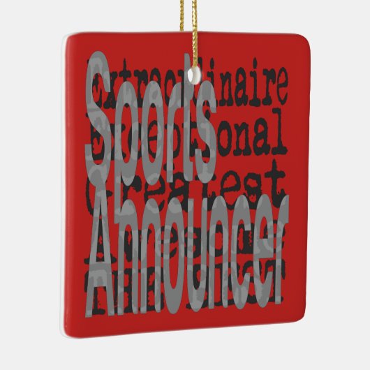 Sports Announcer Extraordinaire Keramisch Ornament (Rechts)