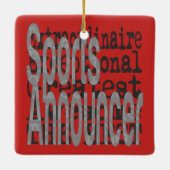 Sports Announcer Extraordinaire Keramisch Ornament (Achterkant)